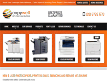 Tablet Screenshot of copywell.com.au